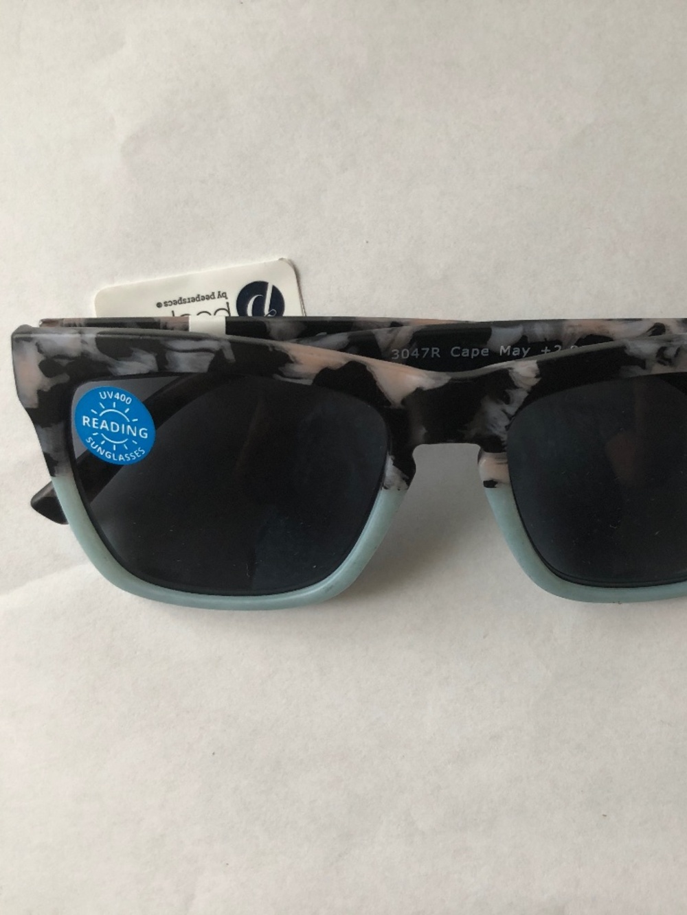 New Peepers Black Marble/Mint Sunglass‎ Readers +2.00